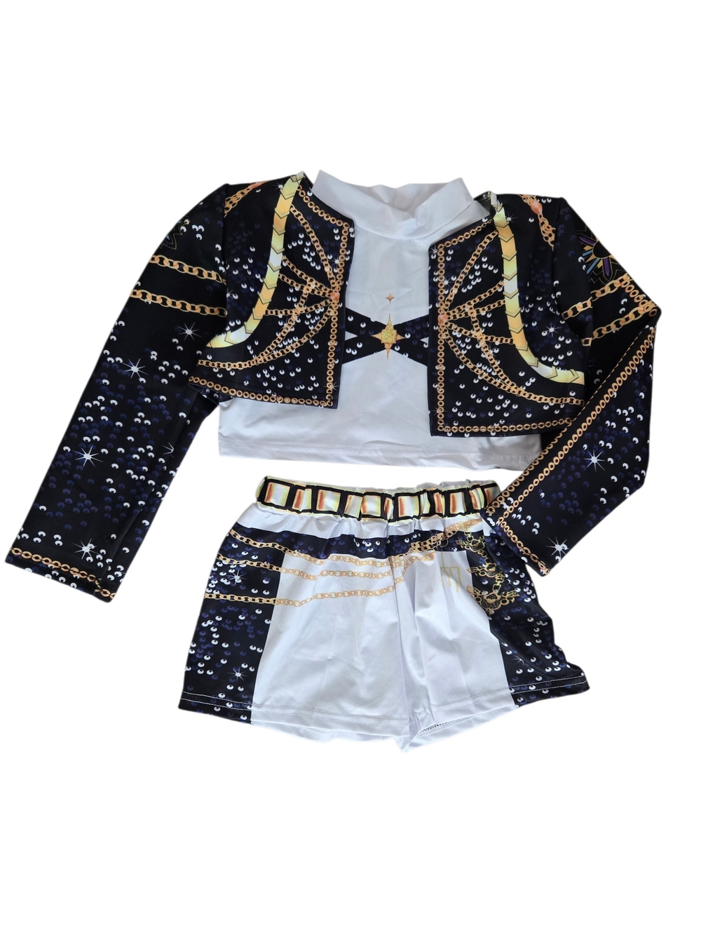 Netflix K-Pop Demon Hunters Style Costume Crop Jacket & Shorts Set 4/5 NWOT